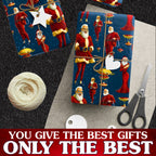 Festive Inclusive Santa in Dress Wrapping Paper Rolls for Holidays