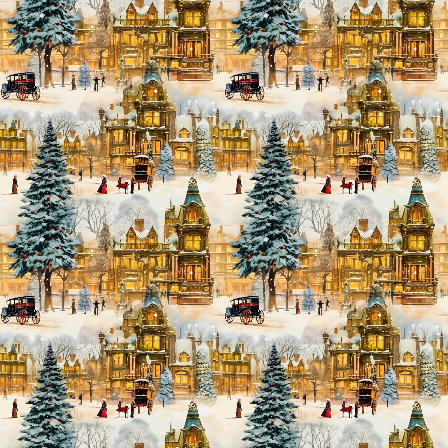 Vintage Victorian Christmas Wrapping Paper
