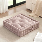 Poly Chenille Square Floor Pillow Cushion-24x24'