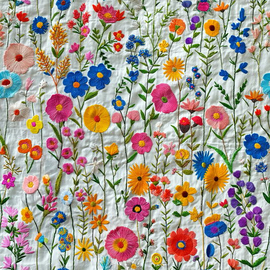 A beautiful wrapping paper roll with realistic embroidered flowers that appear to be sewn into a beautiful white linen fabric. Except it's not--it's printed. And not just printed-this is 90-gsm archival fine art paper that is designed to last generations without fading. So the next time you need to stand out or give someone very special attention, you'll love our Cottagecore Faux Embroidery Flowers Gift Wrap - or your money back