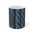 Coffee Mug | Blue Cable Knit Pattern Mug from The Curated Goose