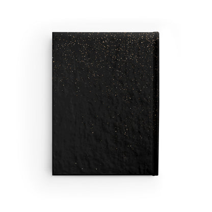 Custom Name Hardcover Journal – Black Sparkle Personalized Notebook