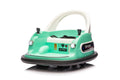 Bumper Car Blue Green 12V Ride On Ages 1.5 To 5 With Remote LED Lights 2WD