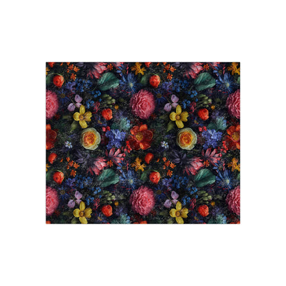 Crushed Velvet Blanket | Dark and Moody Floral