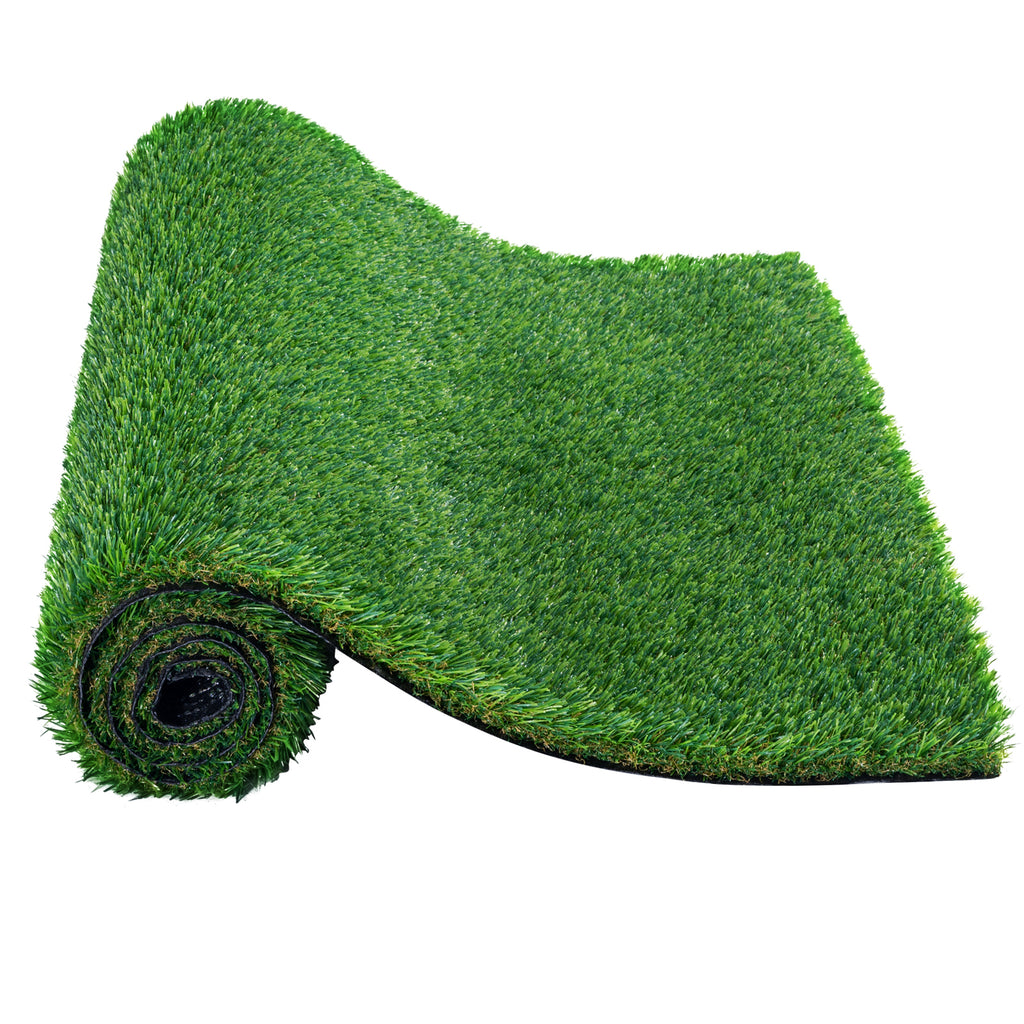 Artifical Grass, 4 x 6 ft Rug Green Turf, 1.38'Fake Door Mat Outdoor Patio Lawn Decoration, Easy to Clean with Drainage Holes, Perfect For Multi-Purpose Home Indoor Entryway Scraper Dog Mats