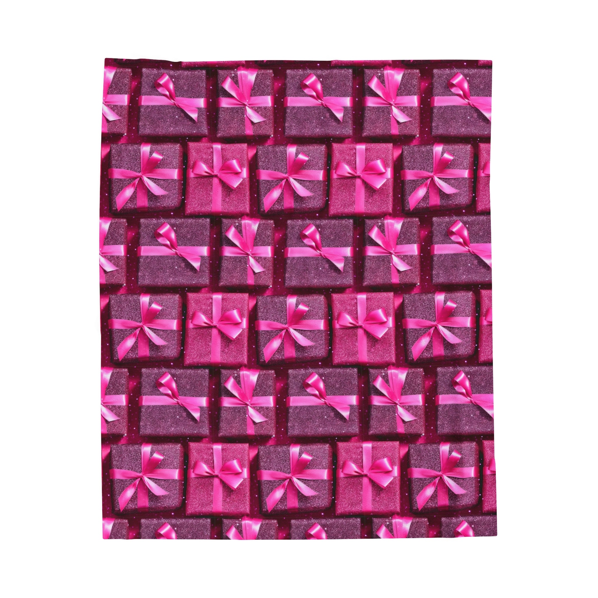 Velveteen Plush Blanket | Pink Glitter Christmas Presents from The Curated Goose