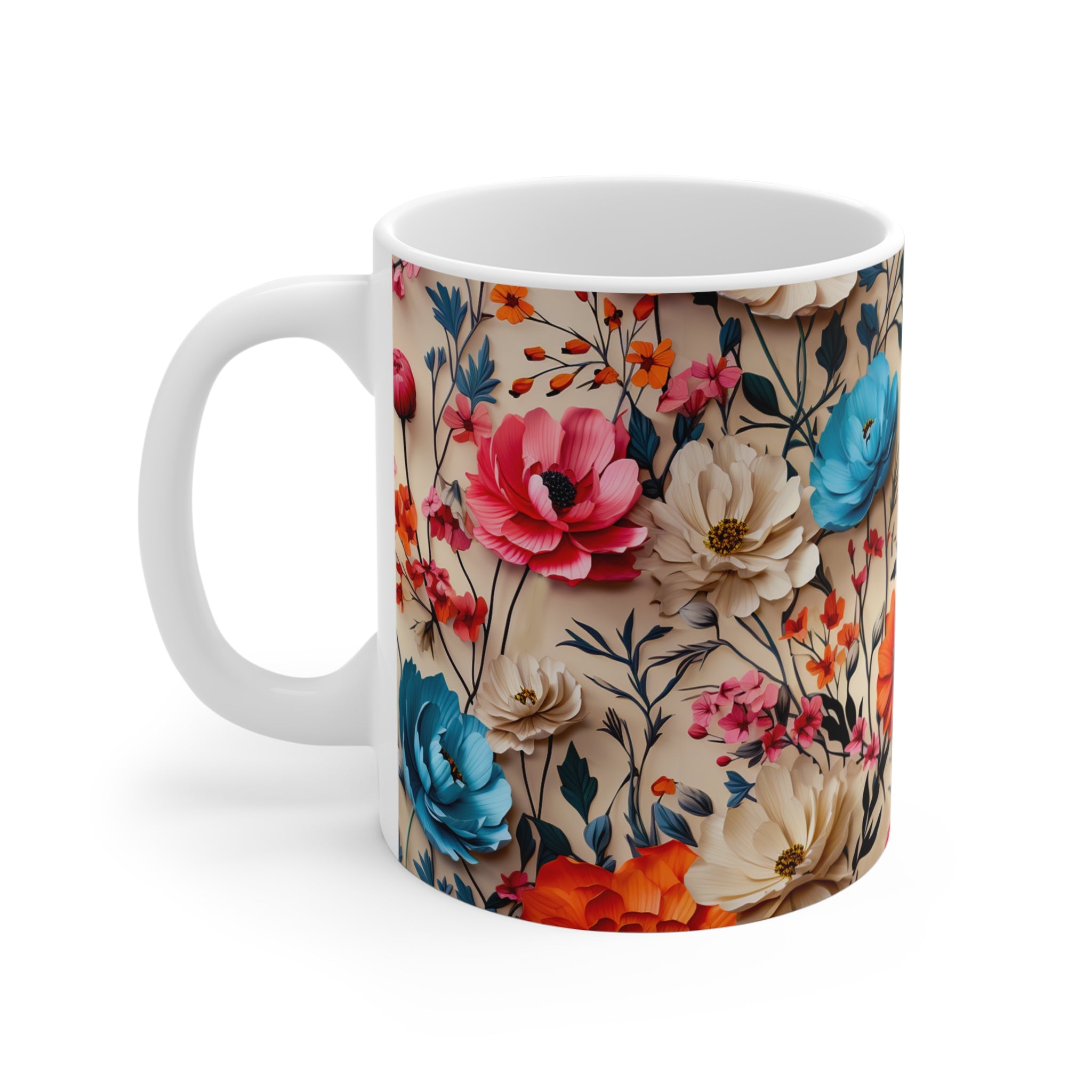 Vintage Floral Coffee Mug | Cottagecore & Boho Chic Mugs (11 oz.) from The Curated Goose