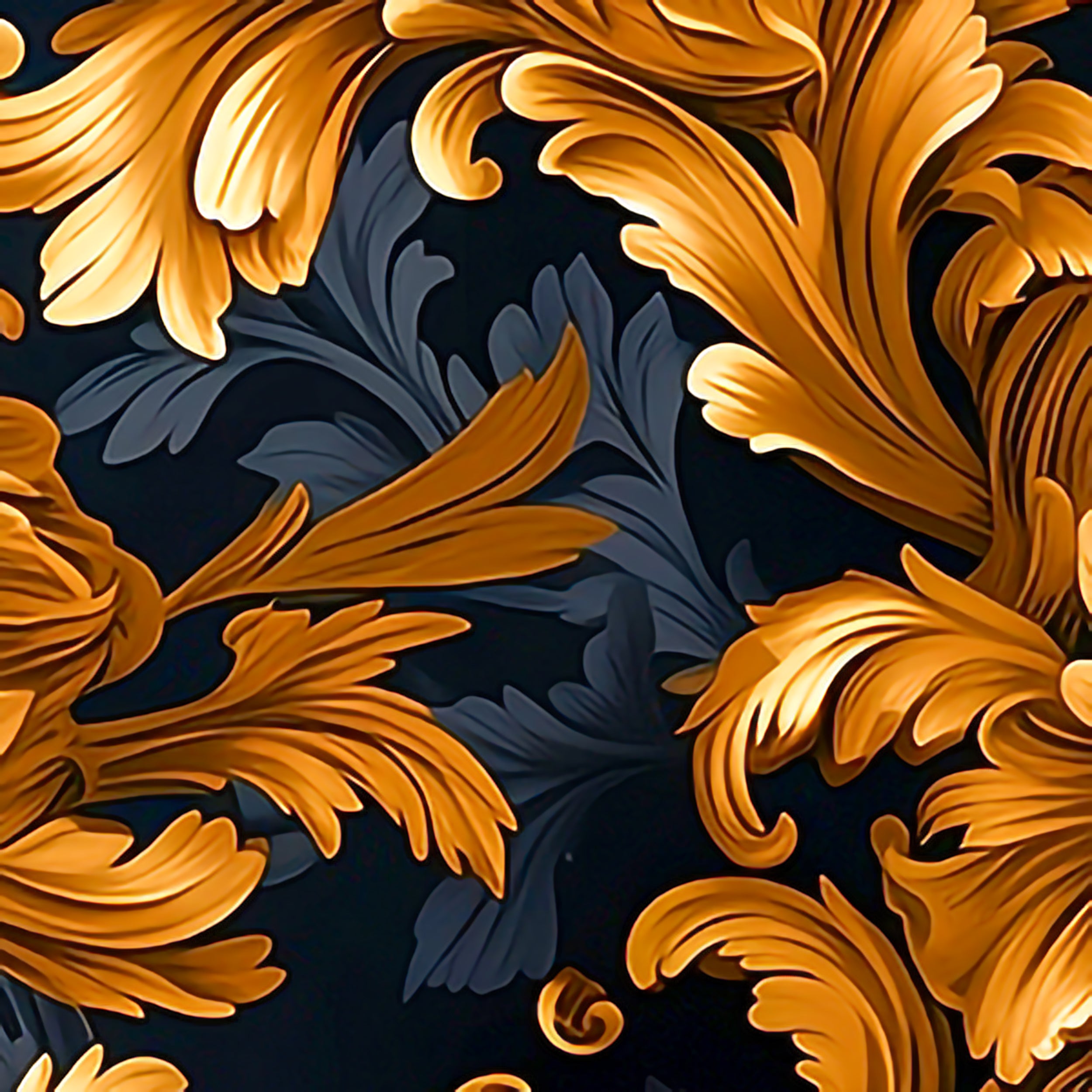 Baroque Floral Pattern Wrapping Paper Rolls