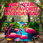 Flamingo Paradise Weekender Bag: Tropical Travel Tote (24" x 13")