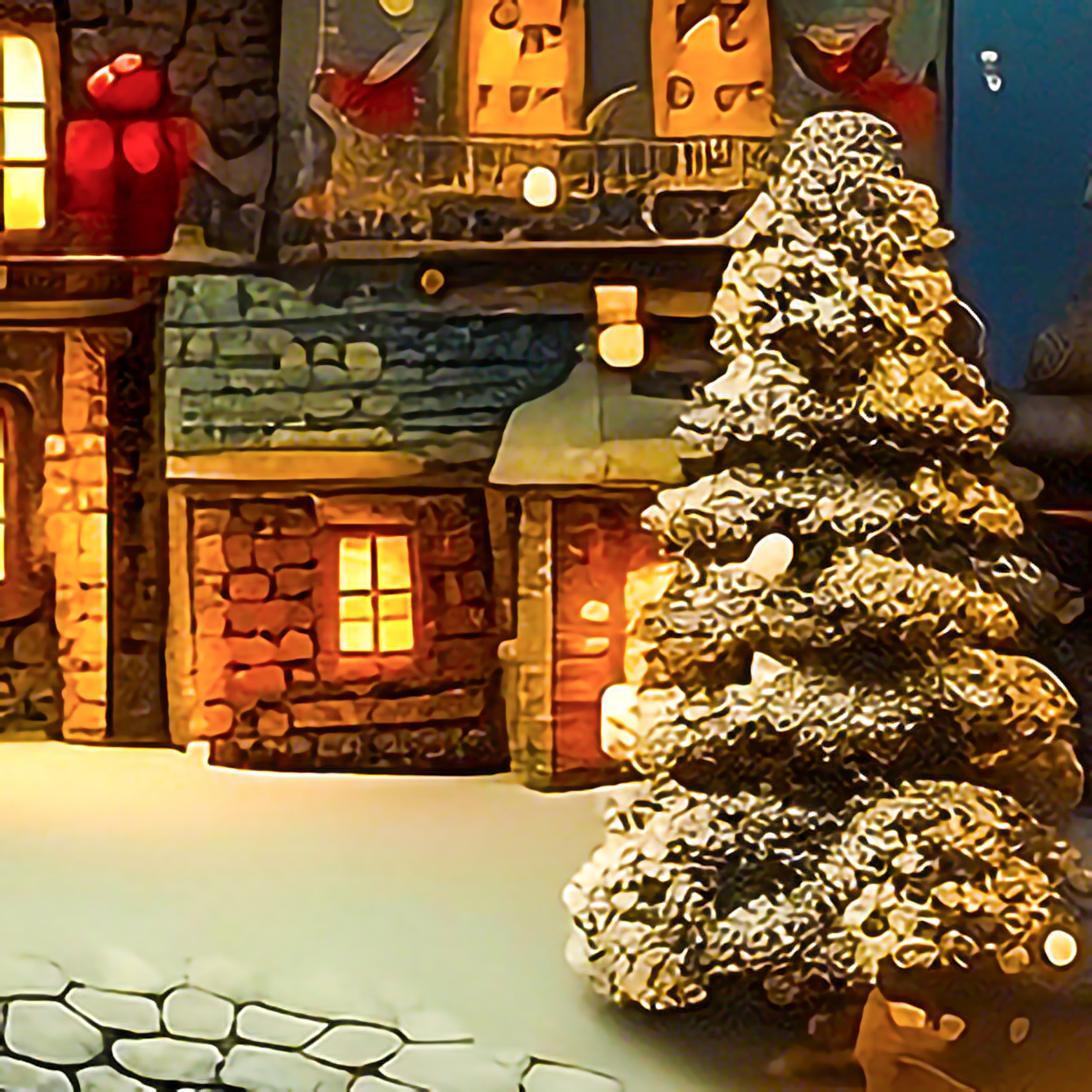 Mountain town holiday wrapping paper rolls from The Curated Goose