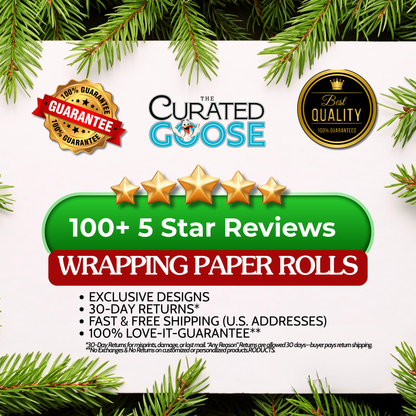 Vintage Horse Carriage Christmas Wrapping Paper: Winter Scene Design