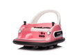 Bumper Car Pink Ride On 12V Plastic Body 2WD Remote Bluetooth LED 360 Spin
