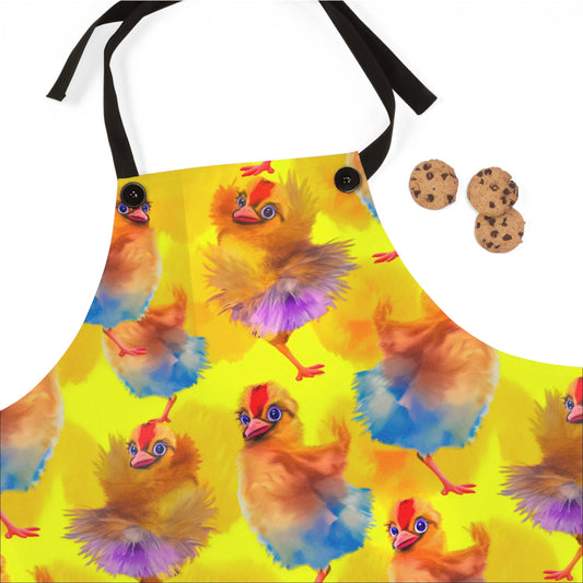 Yellow Chick Apron / Funny Chicken Apron / Christmas Gift for Chef