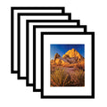 Picture Frame PVC Black Frame 13.4W*3.1D*16.4H /6.4LB Wall Mount Display , Pack of 5