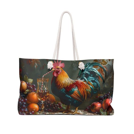 Renaissance Chicken Wine Lover Deluxe Tote Bag – For the Classy Chicken Enthusiast with a Sense of Humor!