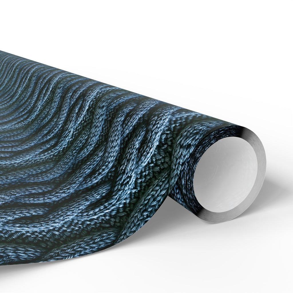 Faux Cable Knit Wrapping Paper – Cozy Sweater Gift Wrap for Holidays, Rustic Winter Packaging