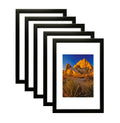 Picture Frame PVC Black Frame 10.2W*3.1D*14.7H / 4.51LB Wall Mount Display , Pack of 5