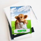 Custom Name Journal with Cute Cow | Personalized Funny Hardcover Cow Notebook | Cow Lover Gift