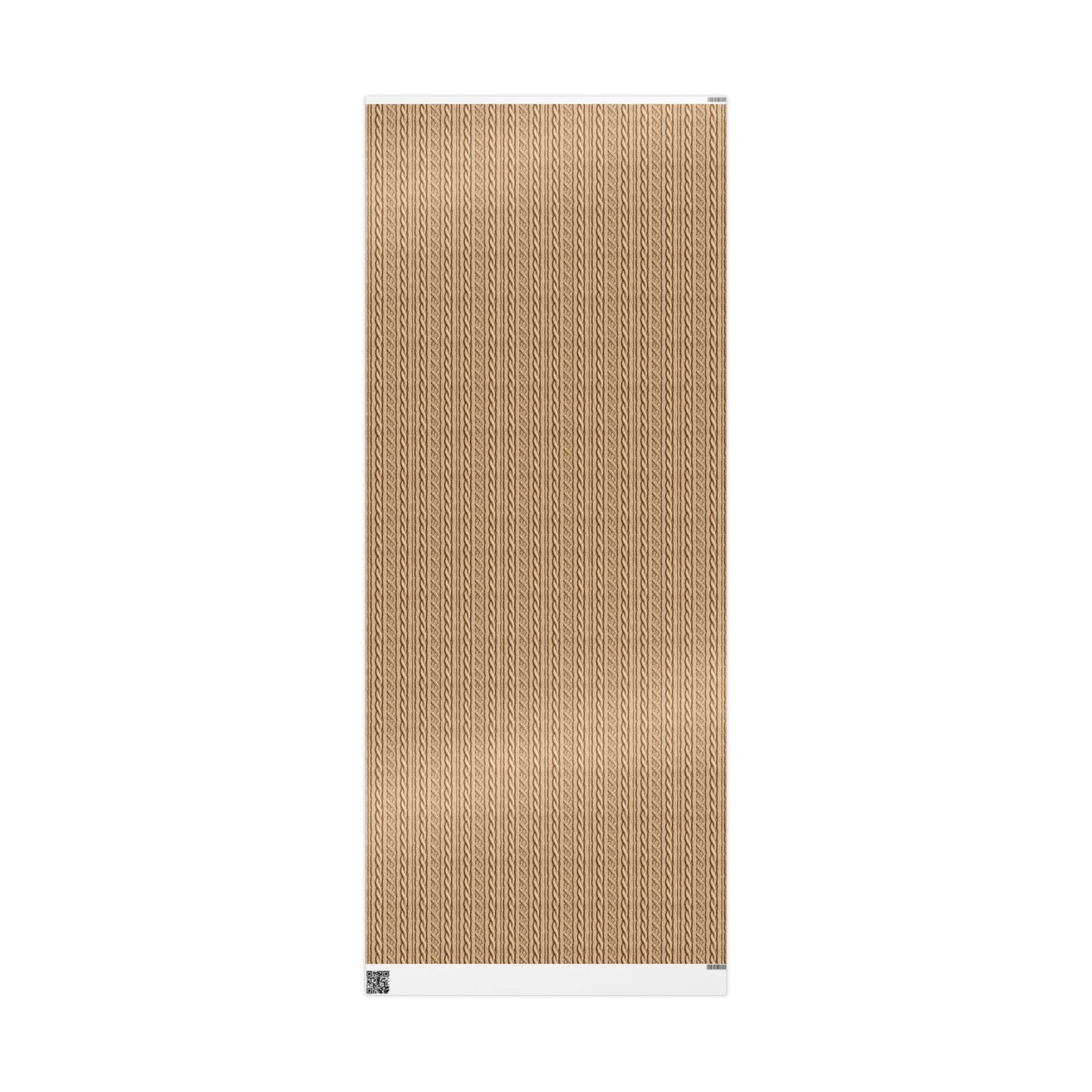 Faux Cable Knit Wrapping Paper Rolls - Tan Khaki