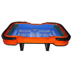 93' Deluxe Casino Dice Game Craps Table with Felt Diamond Pyramid Bumper Rubber Design, Blue