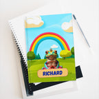 Personalized Frog Hardcover Journal: Rainbow Diary