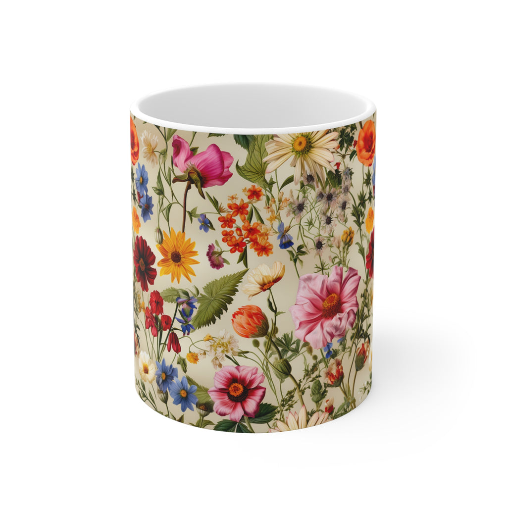 Coffee Mug | Vintage Floral Granny Chic Coffee Mug | Cottagecore Farmhouse Flowers Mug