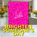 Minimalist Custom Name Hardcover Journal – Luxurious Hot Pink Diary