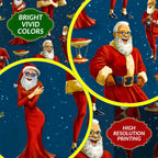 Festive Inclusive Santa in Dress Wrapping Paper Rolls for Holidays