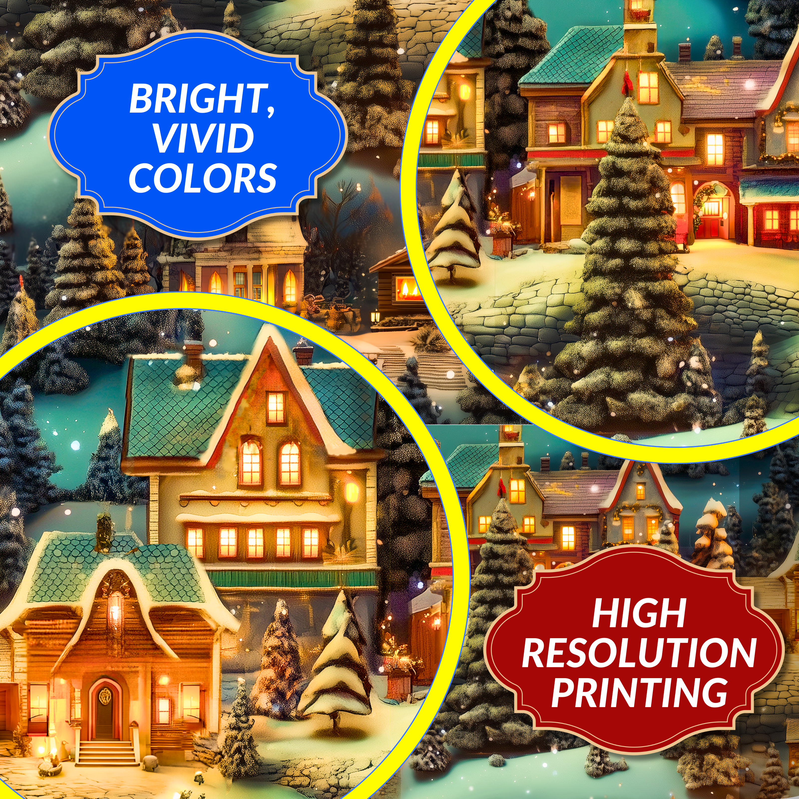 Mountain town holiday wrapping paper rolls from The Curated Goose