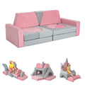 15pcs Modular Kids Play Couch, Kids Sofa Couch for Children, Kid Couches Fort Building kit for Playroom Furniture, Kid Play Couches, Convertible Sofa for Boys and Girls
