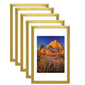 Picture Frame PVC Gold Frame 15.4W*3.1D*21.3H / 8.8LB Wall Mount Display , Pack of 5