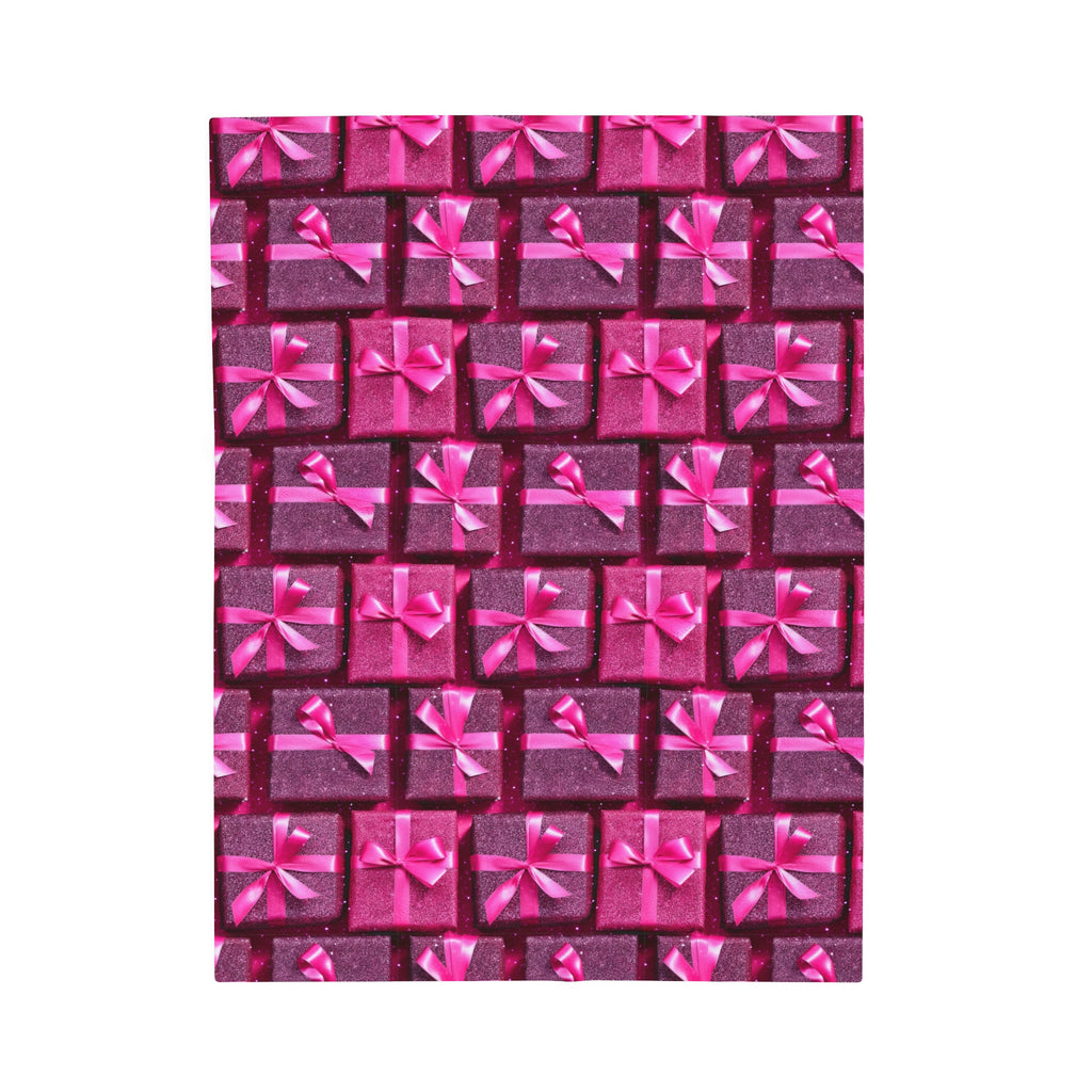 Velveteen Plush Blanket | Pink Glitter Christmas Presents from The Curated Goose