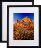 Picture Frame MDF BLACK  FRAME 16X20'  Wall Mount Display, Pack of 2