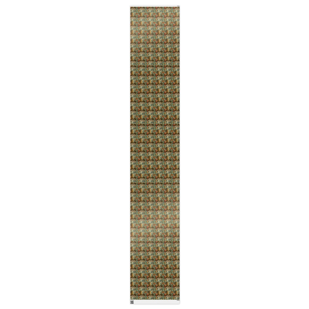 A New vintage Victorian Christmas Town Wrapping Paper from The Curated Goose