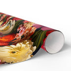 Colorful Floral Wrapping Paper: Thick Fine Art Gift Wrap