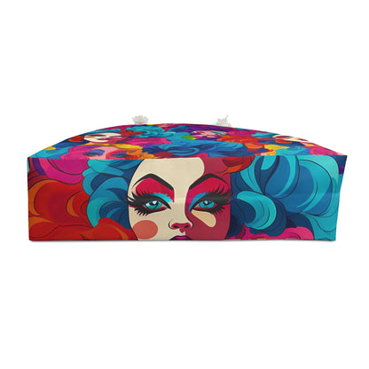 Psychedelic Diva Deluxe Tote Bag – Bold, Colorful, and Perfect for the Free-Spirited!