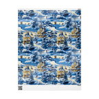 Blue Snow House Wrapping Paper from The Curated Goose
