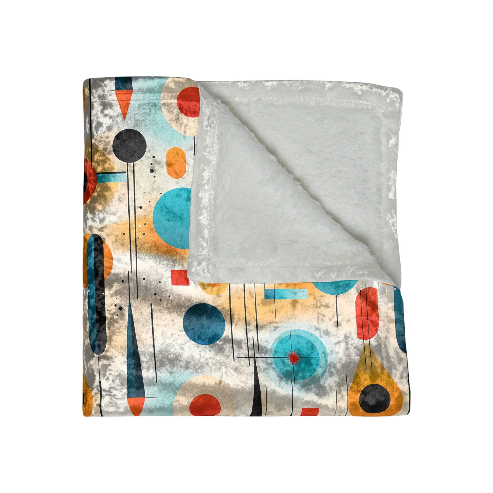 Crushed Velvet Blanket | Mid Century Modern