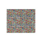 Crushed Velvet Blanket with Faux Embroidery Floral Pattern