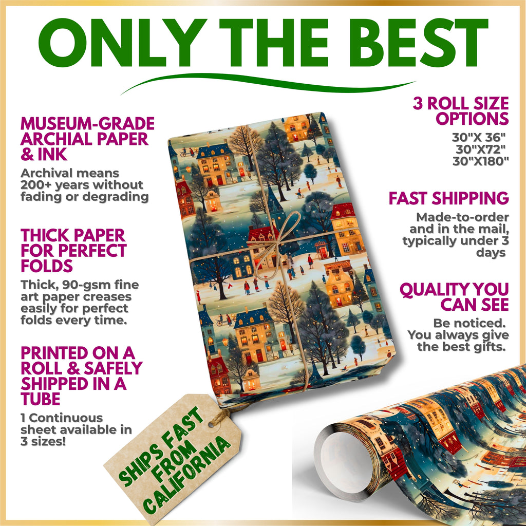 Advertisement for archival paper with scenic design, text highlighting features, and a tag indicating fast shipping from California.
