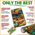 Only the best papers & ink for Mountain town holiday wrapping paper rolls from The Curated Goose