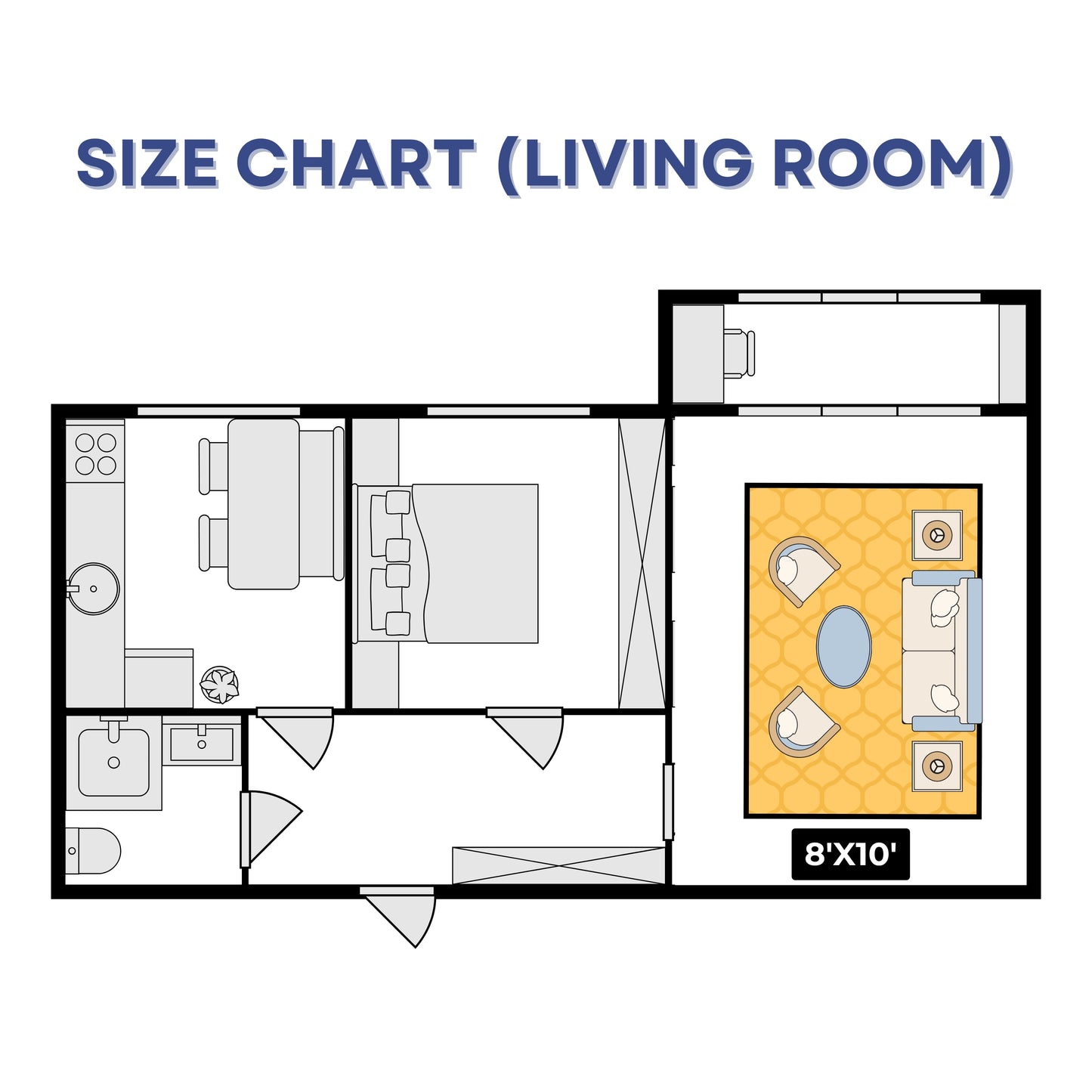 Abstract Colorful Playroom Rug – Modern Kids Rug – Washable, Safe & Fun Design in 5 Sizes