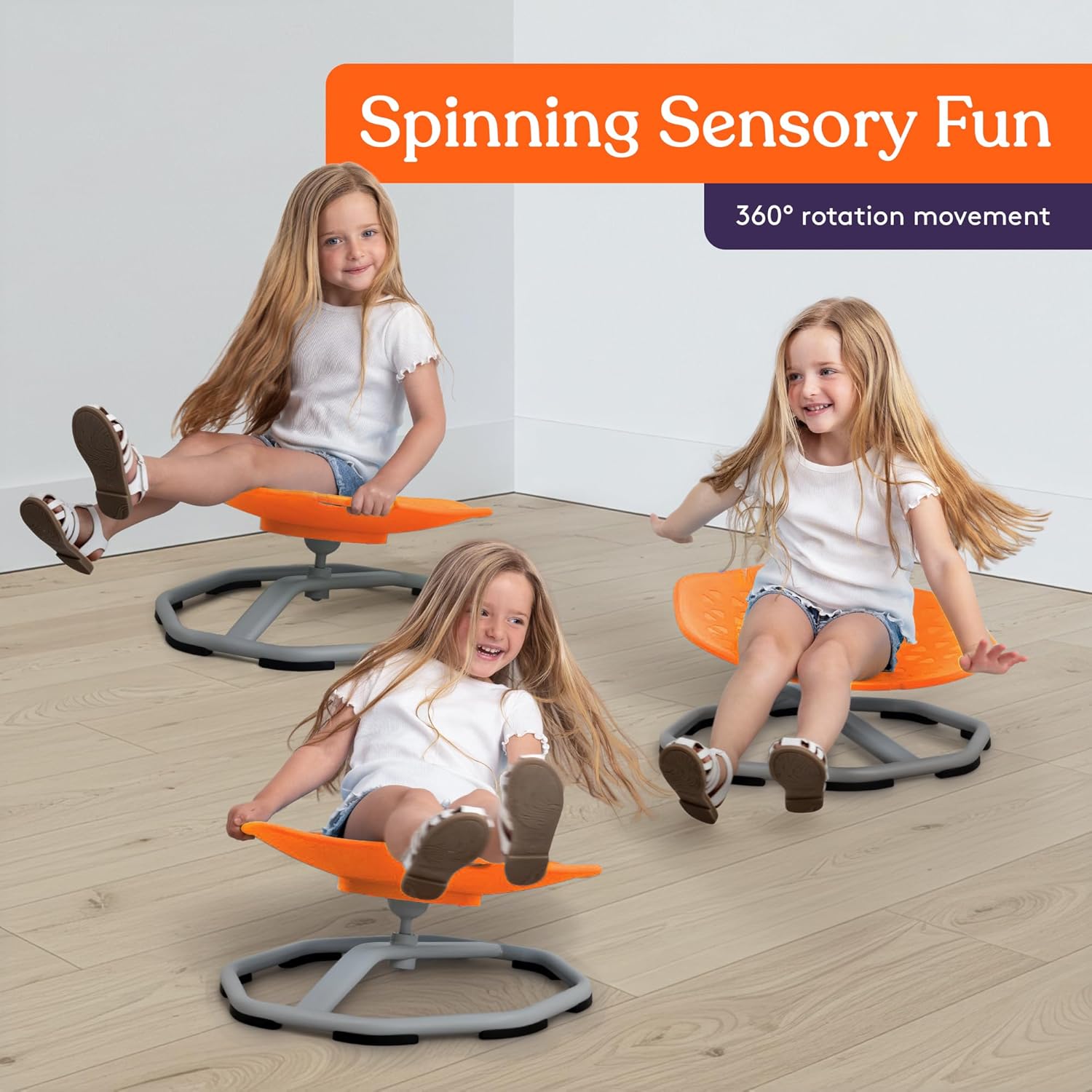 Special Supplies Sensory Spin Chair for Kids - Comfortable - Versatile Floor Chair for Playroom, Bedroom, or Nursery