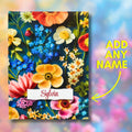 Personalized Name Colorful Wildflowers Journal – Custom Floral Notebook Gift