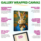 Victorian Rabbit Animal Portrait Wall Art Print | Fine Art Paper or Canvas Print