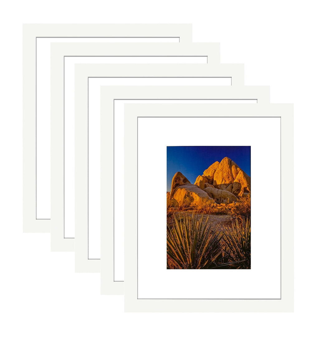 Picture Frame PVC White Frame 10.2W*3.1D*12.2H / 4.18LB Wall Mount Display, Pack of 5