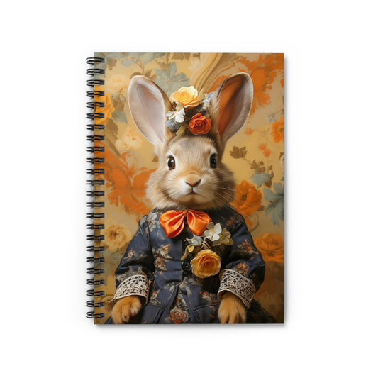 Victorian Girl Bunny Portrait Notebook Journal: A Spiral Bound Notebook with a Girl Bunny in Victorian Clothes
