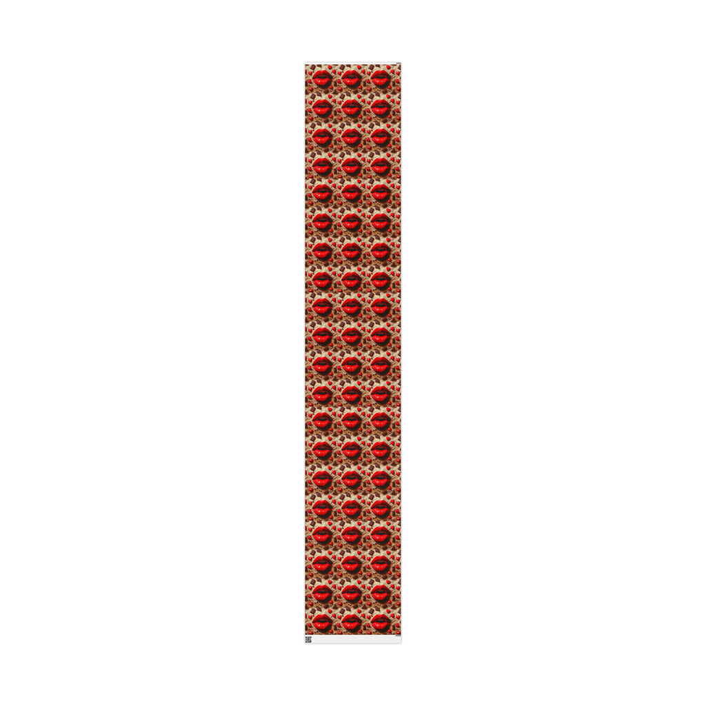 Lips & Chocolate Valentines Day Wrapping Paper