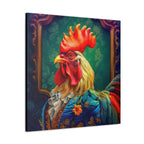 Colorful Renaissance Rooster Gallery Wrapped Canvas from The Curated Goose
