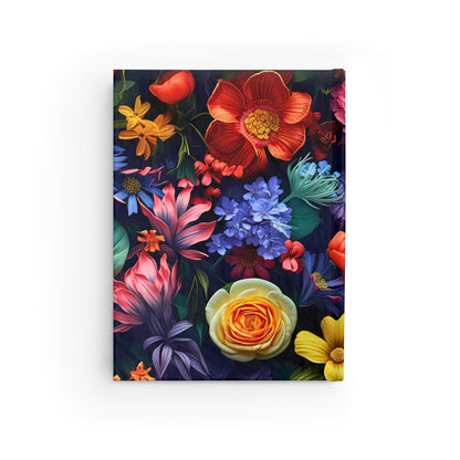 Personalized Name Moody Flowers Journal | Custom Dark Floral Hardcover Notebook | Unique Floral Diary Gift for Her